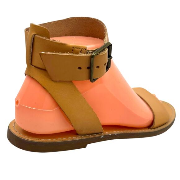 MADEWELL The Boardwalk Tan Leather Ankle Strap Sandal Women’s Size 8 - Picture 5 of 13